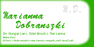 marianna dobranszki business card